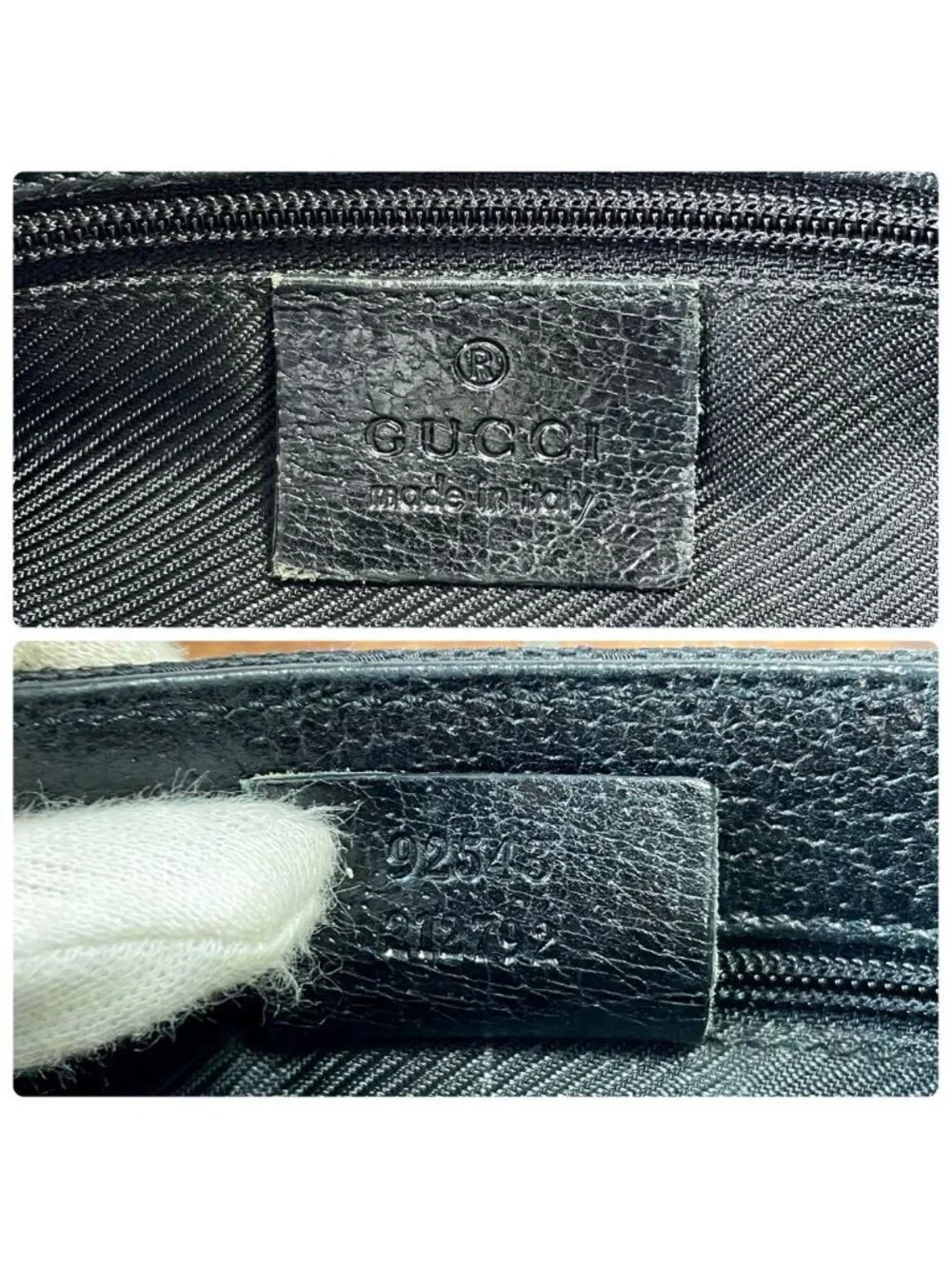 Gucci GG Canvas Leather Waist Bag Pouch Jackie